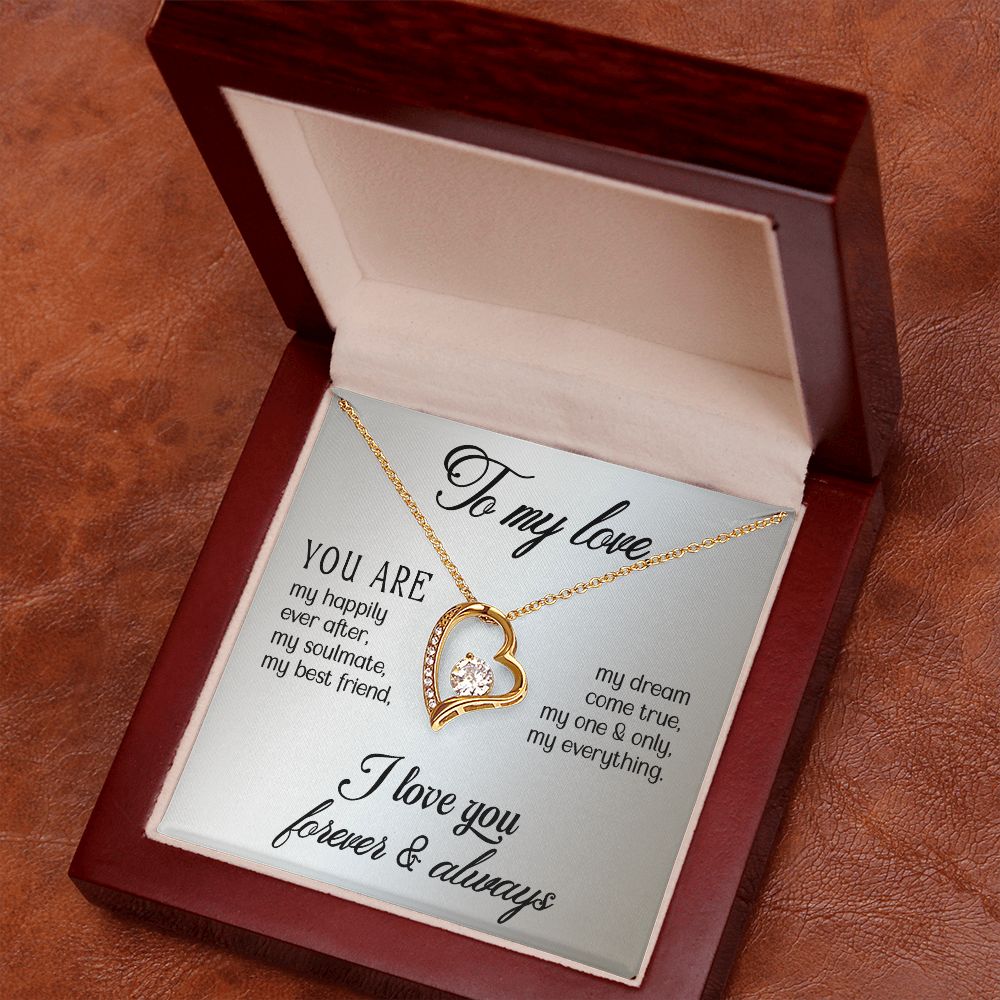To My Love Forever Necklace w Message Card-Express Your Love Gifts