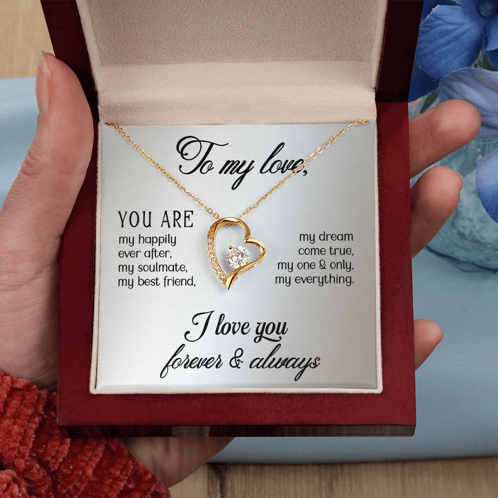To My Love Forever Necklace w Message Card-Express Your Love Gifts