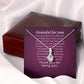To My Love Grateful For You Alluring Ribbon Necklace Message Card-Express Your Love Gifts