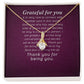 To My Love Grateful For You Alluring Ribbon Necklace Message Card-Express Your Love Gifts