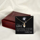 To My Love I Fell in Love Alluring Ribbon Necklace Message Card-Express Your Love Gifts