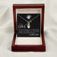 To My Love I Fell in Love Alluring Ribbon Necklace Message Card-Express Your Love Gifts
