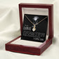 To My Love I Fell in Love Alluring Ribbon Necklace Message Card-Express Your Love Gifts