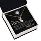 To My Love I Fell in Love Alluring Ribbon Necklace Message Card-Express Your Love Gifts