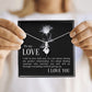 To My Love I Fell in Love Alluring Ribbon Necklace Message Card-Express Your Love Gifts