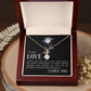 To My Love I Fell in Love Alluring Ribbon Necklace Message Card-Express Your Love Gifts