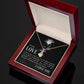 To My Love I Fell in Love Alluring Ribbon Necklace Message Card-Express Your Love Gifts