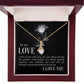 To My Love I Fell in Love Alluring Ribbon Necklace Message Card-Express Your Love Gifts
