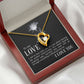 To My Love I Fell in Love Forever Necklace w Message Card-Express Your Love Gifts