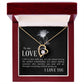 To My Love I Fell in Love Forever Necklace w Message Card-Express Your Love Gifts