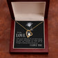 To My Love I Fell in Love Forever Necklace w Message Card-Express Your Love Gifts