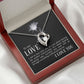To My Love I Fell in Love Forever Necklace w Message Card-Express Your Love Gifts