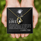 To My Love I Fell in Love Forever Necklace w Message Card-Express Your Love Gifts