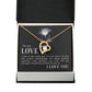 To My Love I Fell in Love Forever Necklace w Message Card-Express Your Love Gifts