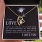 To My Love I Fell in Love Forever Necklace w Message Card-Express Your Love Gifts