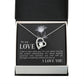 To My Love I Fell in Love Forever Necklace w Message Card-Express Your Love Gifts