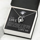 To My Love I Fell in Love Forever Necklace w Message Card-Express Your Love Gifts