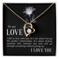 To My Love I Fell in Love Forever Necklace w Message Card-Express Your Love Gifts