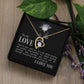 To My Love I Fell in Love Forever Necklace w Message Card-Express Your Love Gifts