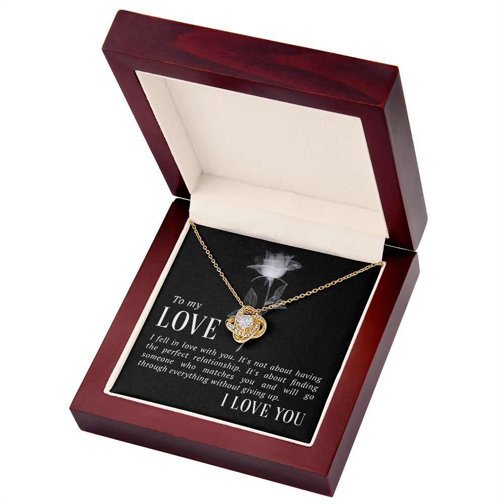 To My Love I Fell in Love Infinity Knot Necklace Message Card-Express Your Love Gifts