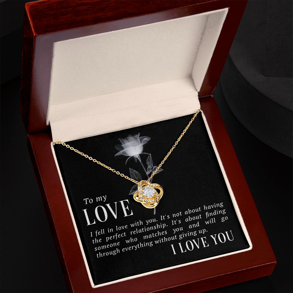 To My Love I Fell in Love Infinity Knot Necklace Message Card-Express Your Love Gifts