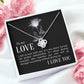 To My Love I Fell in Love Infinity Knot Necklace Message Card-Express Your Love Gifts