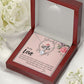 To My Love I Love You More Alluring Ribbon Necklace Message Card-Express Your Love Gifts