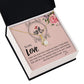 To My Love I Love You More Alluring Ribbon Necklace Message Card-Express Your Love Gifts