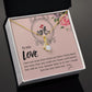 To My Love I Love You More Alluring Ribbon Necklace Message Card-Express Your Love Gifts
