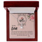 To My Love I Love You More Alluring Ribbon Necklace Message Card-Express Your Love Gifts