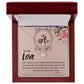 To My Love I Love You More Alluring Ribbon Necklace Message Card-Express Your Love Gifts
