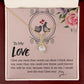 To My Love I Love You More Alluring Ribbon Necklace Message Card-Express Your Love Gifts
