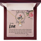 To My Love I Love You More Alluring Ribbon Necklace Message Card-Express Your Love Gifts