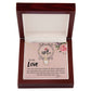 To My Love I Love You More Alluring Ribbon Necklace Message Card-Express Your Love Gifts