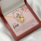 To My Love I Love You More Forever Necklace w Message Card-Express Your Love Gifts