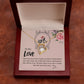 To My Love I Love You More Forever Necklace w Message Card-Express Your Love Gifts