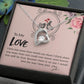 To My Love I Love You More Forever Necklace w Message Card-Express Your Love Gifts