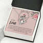 To My Love I Love You More Forever Necklace w Message Card-Express Your Love Gifts