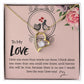 To My Love I Love You More Forever Necklace w Message Card-Express Your Love Gifts