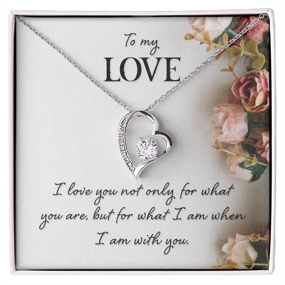 To My Love I Love You Not Only Forever Necklace w Message Card-Express Your Love Gifts