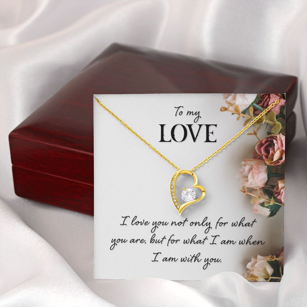 To My Love I Love You Not Only Forever Necklace w Message Card-Express Your Love Gifts