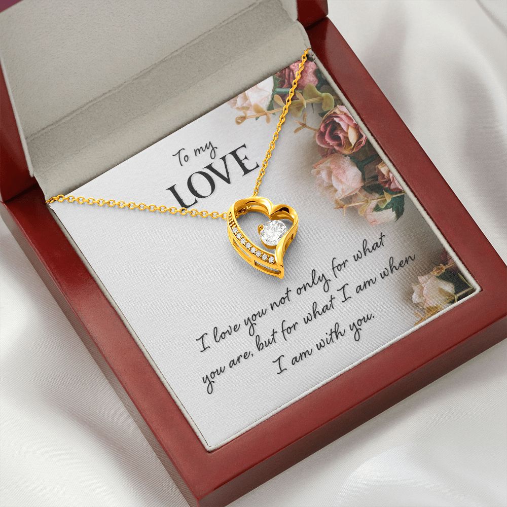 To My Love I Love You Not Only Forever Necklace w Message Card-Express Your Love Gifts