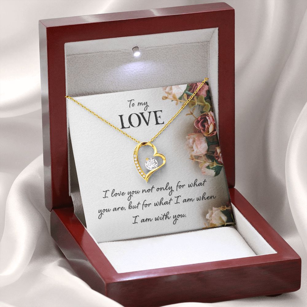 To My Love I Love You Not Only Forever Necklace w Message Card-Express Your Love Gifts