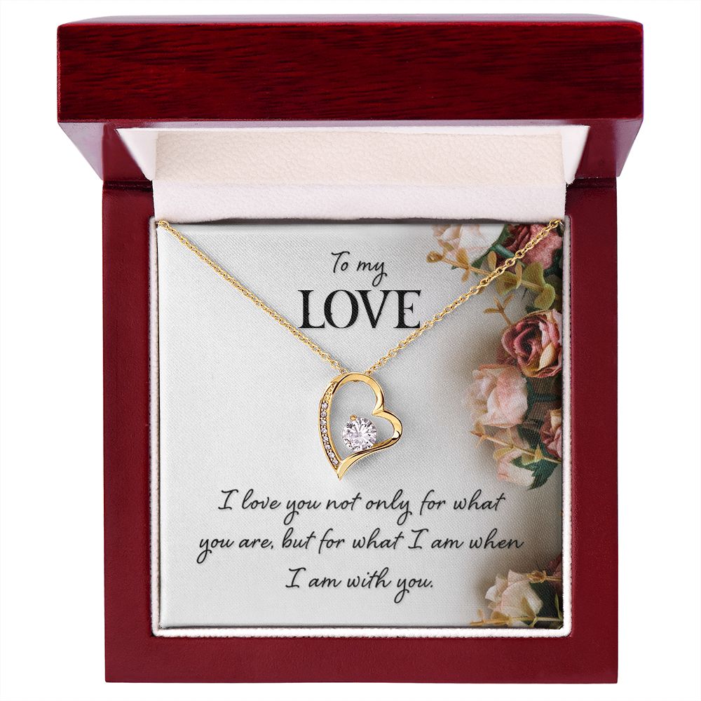 To My Love I Love You Not Only Forever Necklace w Message Card-Express Your Love Gifts
