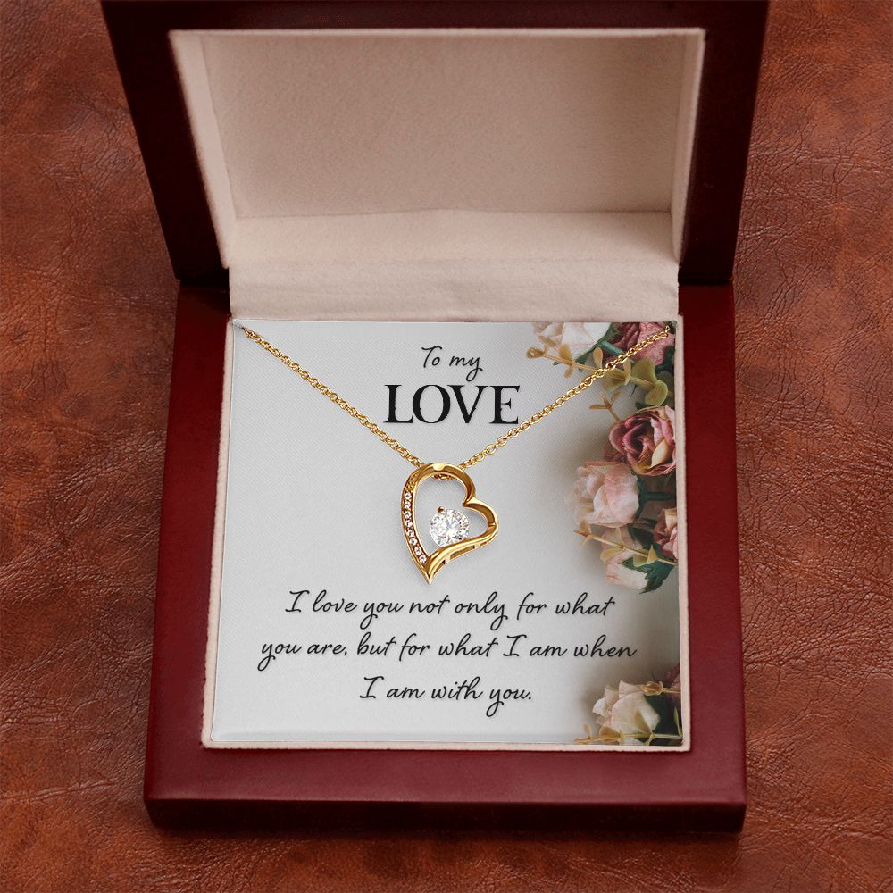 To My Love I Love You Not Only Forever Necklace w Message Card-Express Your Love Gifts