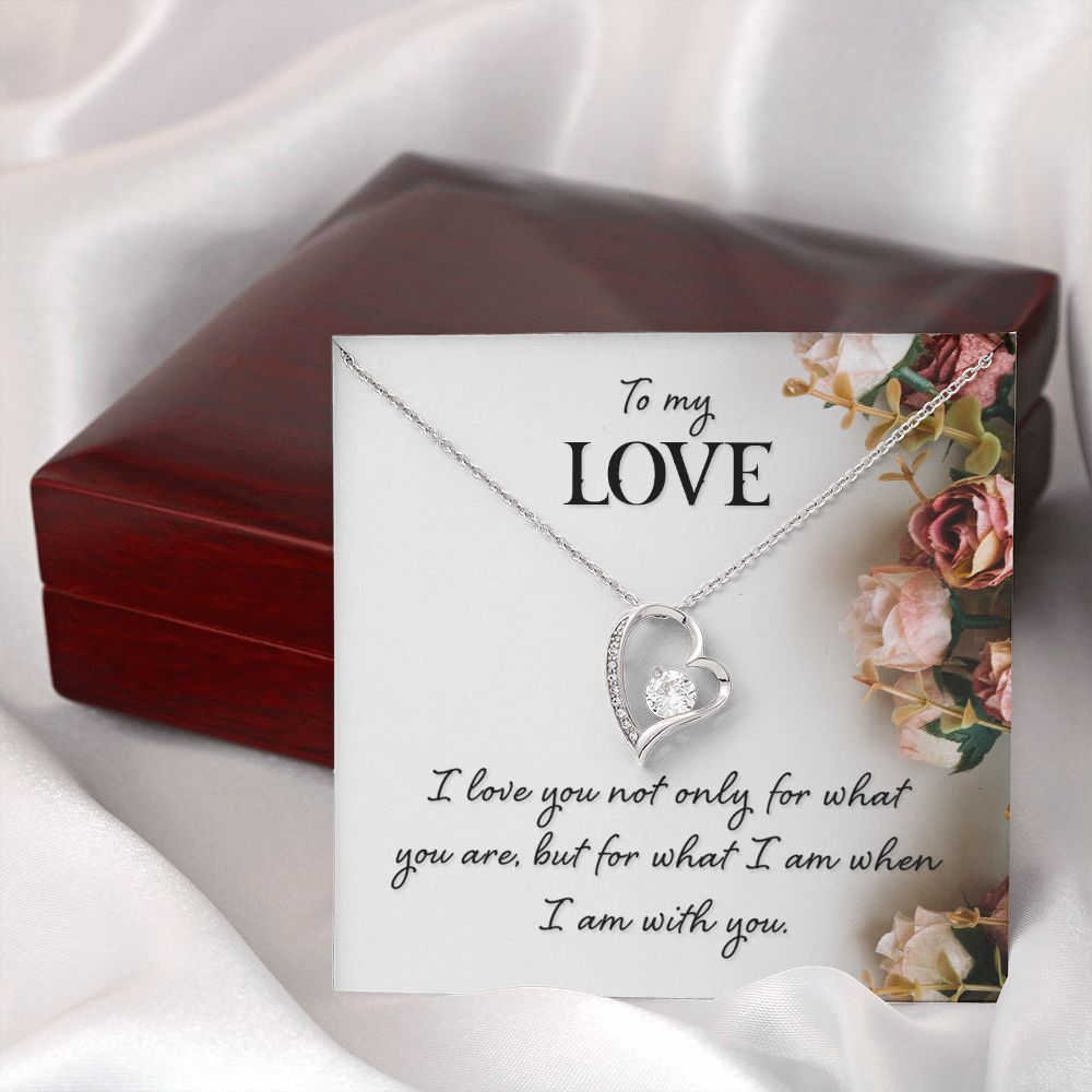 To My Love I Love You Not Only Forever Necklace w Message Card-Express Your Love Gifts