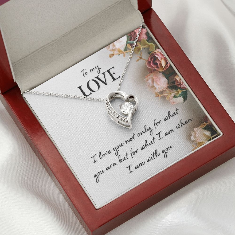 To My Love I Love You Not Only Forever Necklace w Message Card-Express Your Love Gifts