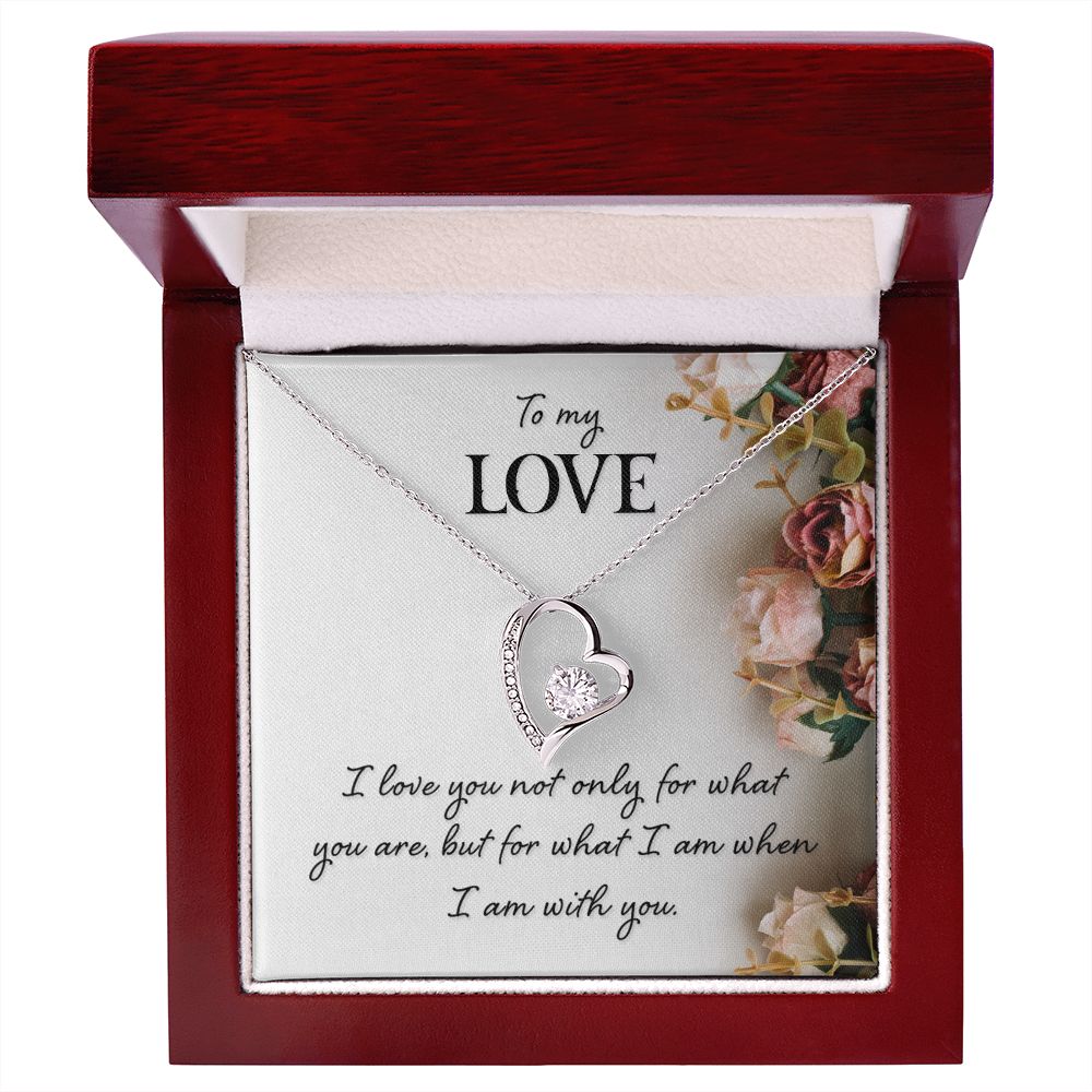 To My Love I Love You Not Only Forever Necklace w Message Card-Express Your Love Gifts