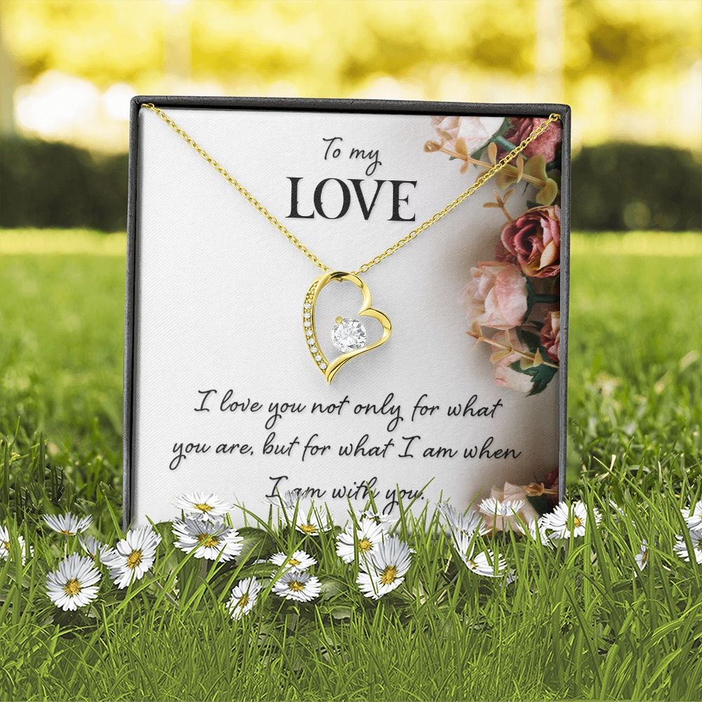 To My Love I Love You Not Only Forever Necklace w Message Card-Express Your Love Gifts