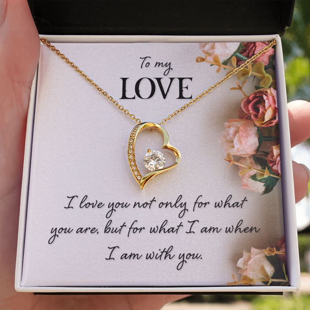 To My Love I Love You Not Only Forever Necklace w Message Card-Express Your Love Gifts